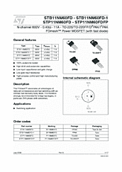 DataSheet STP11NM60FD pdf